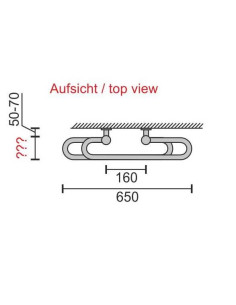 Elektriskais dvieļu žāvētājs Akkord Matēts 160x700x650 (7) 2