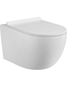 Piekaramais tualetes pods WC Flory Rimless + Soft Close poda vāks