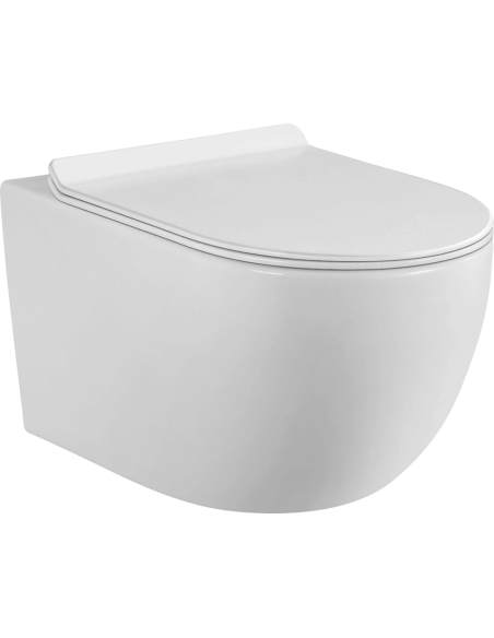 Piekaramais tualetes pods WC Flory Rimless + Soft Close poda vāks