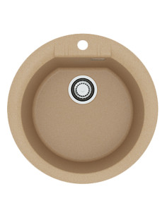 CADIT 100 kol. 22 PIASEK (fi 425 x 200 mm) Granital kom sink. with manifold siphon 3 1/2" - 2