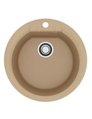 CADIT 100 kol. 22 PIASEK (fi 425 x 200 mm) Granital kom sink. with manifold siphon 3 1/2" - 2