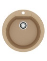 CADIT 100 kol. 22 PIASEK (fi 425 x 200 mm) Granital kom sink. with manifold siphon 3 1/2" - 2