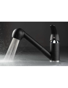 Pepe Kitchen tap, with pull-out spout - 2 stream types, black - 4