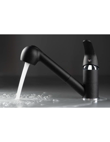 Pepe Kitchen tap, with pull-out spout - 2 stream types, black - 6
