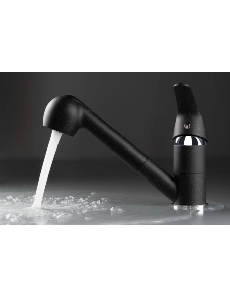 Pepe Kitchen tap, with pull-out spout - 2 stream types, black - 6 Pepe Kitchen tap, with pull-out spout - 2 stream types, black - 6