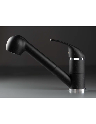 Смеситель Deante Pepe Kitchen с выдвижным изливом - 2 типа струи, black - 7