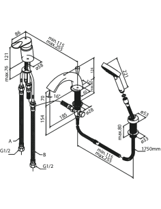 Damixa Clover 3 auguga vanni dušisegisti kroom - 2 2