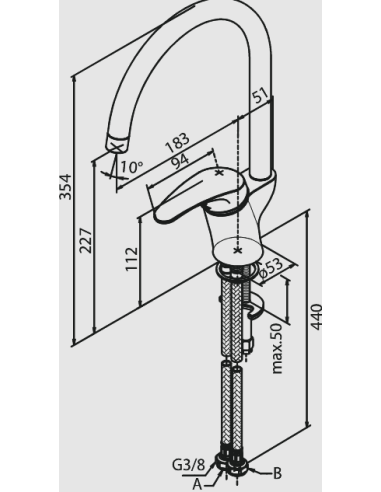 Damixa virtuves jaucējkrāns Capital Start HFKS07000 - 1