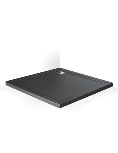 Roth dušas paliktnis Flat Stone 90x80x5, antracīts - 2