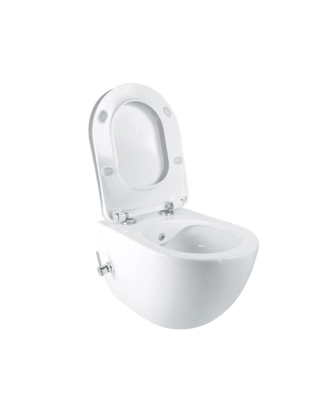 copy of rimless wall hung toilet Free with integrated bidet faucet - 4