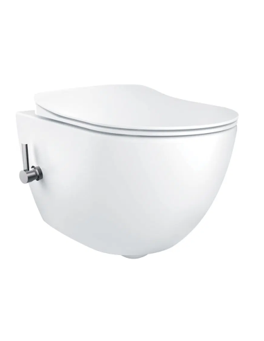 copy of rimless wall hung toilet Free with integrated bidet faucet - 5