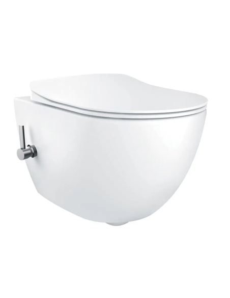 copy of rimless wall hung toilet Free with integrated bidet faucet - 5