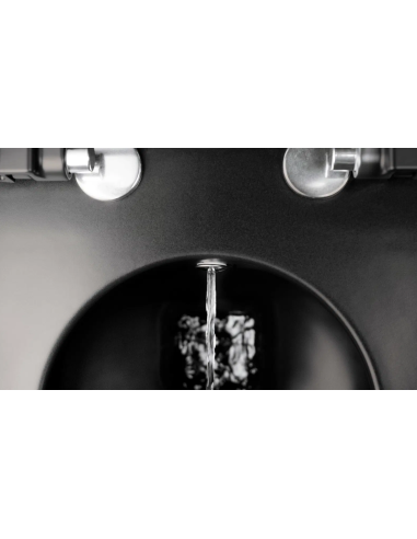 Deante Peonia wall-hung toilet with built-in bidet faucet, rimless, SC lid included, black - 5