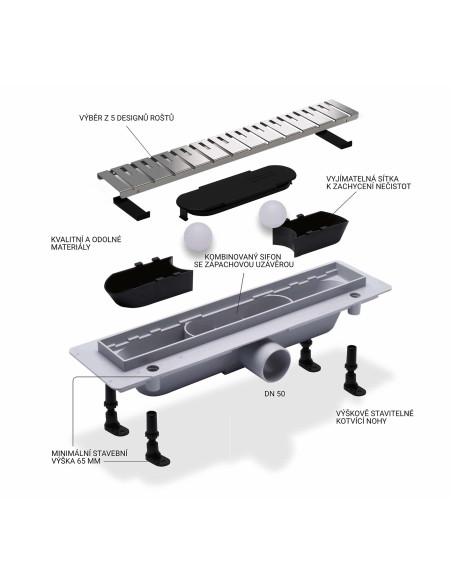 Floor drain (stainless steel) 855MM - 1