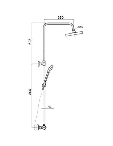 MAGMA AMATA Dušas krāns-termostats ar komplektu MG2290-M, melns matēts - 13