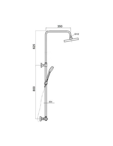 MAGMA AMATA Dušas krāns-termostats ar komplektu MG2290-M, melns matēts - 13