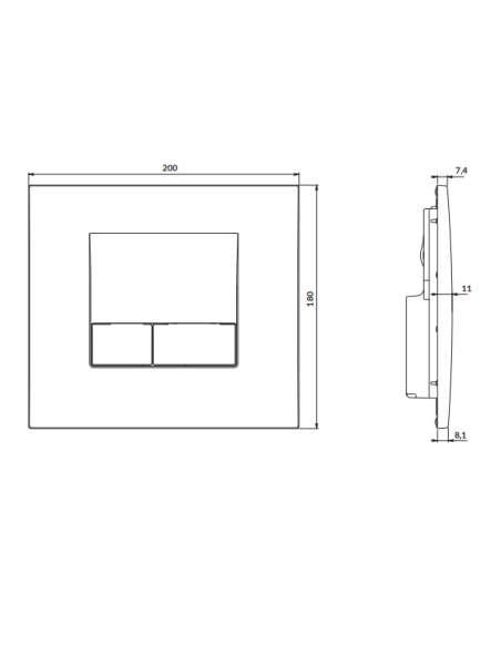 Built-in frame button SMART, chrome K97-493 SMART - 2 Built-in frame button SMART, chrome K97-493 SMART - 2