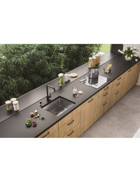 ALVEUS KOMBINO 50 satīna tērauda zemmontējamā izlietne - 4