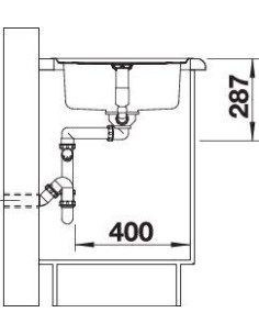 BLANCO CLASSIC Pro 45 S-IF rev., sat. roost. terasest, äravoolu kaugjuht., pööratav, 450 mm - 4 2