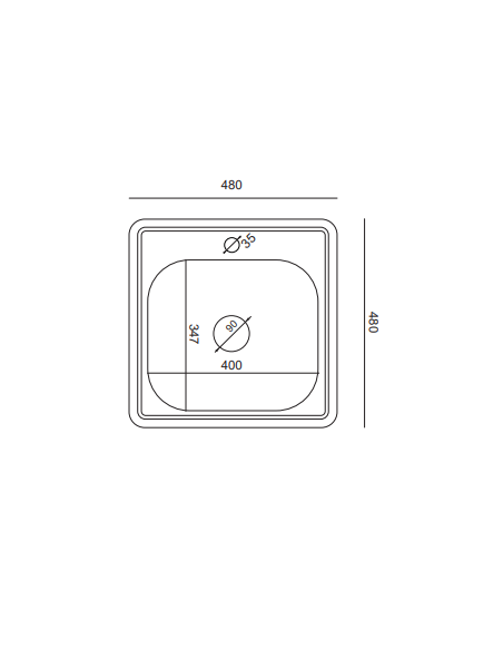 Кухонная мойка Joe 110 SteelQ Satin Нержавеющая сталь 48x48 см - 5 Кухонная мойка Joe 110 SteelQ Satin Нержавеющая сталь 48x48 см - 5