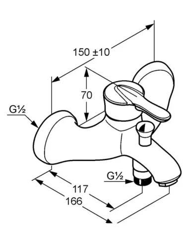 Single-lever bath mixer 544430575 AMPHOR - 3