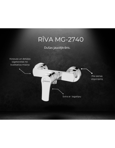 New! Shower faucet without set MG-2740 RĪVA - 5