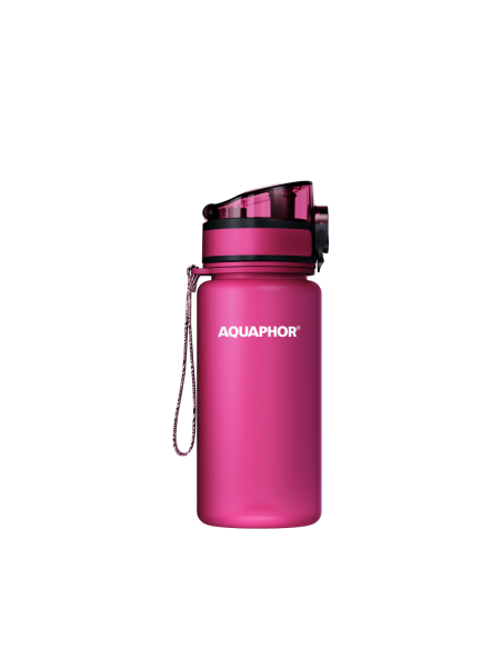 Aquaphor filtra ūdens pudele City (ciklamena) 350 ml