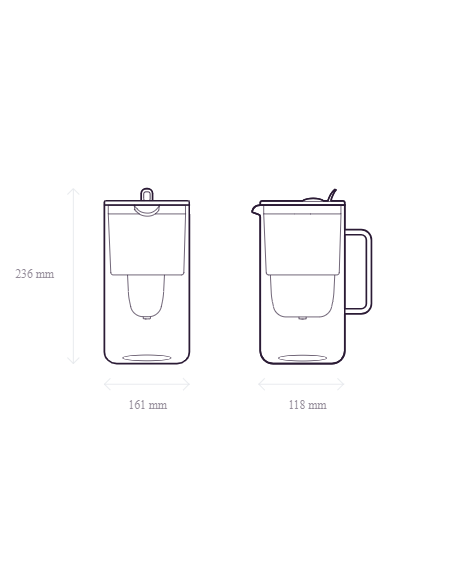 Aquaphor Glass MF+ (melns), 2,5l - 2