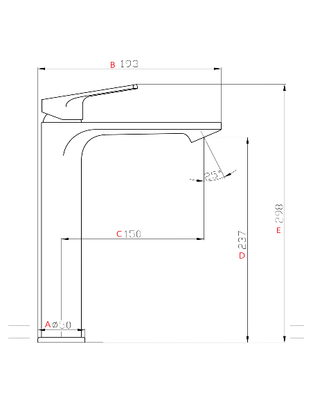 Jaunums! Keramiskās izlietnes krāns augstais MG-2762 RĪVA - 7