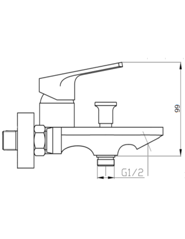Naujiena! Vonios maišytuvas be komplekto MG-2720 RĪVA - 6