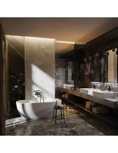 Deante apaļais kosmētikas spogulis, uz pagarinājuma sviras - divpusējs ADR_0811