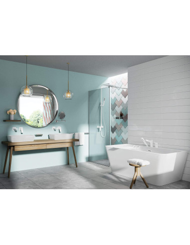 Deante apaļais kosmētikas spogulis, uz pagarinājuma sviras - divpusējs ADR_0811