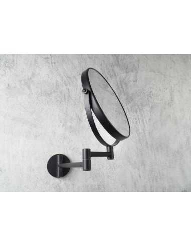 Deante apaļais kosmētikas spogulis, uz pagarinājuma rokas - divpusējs ADR_N811