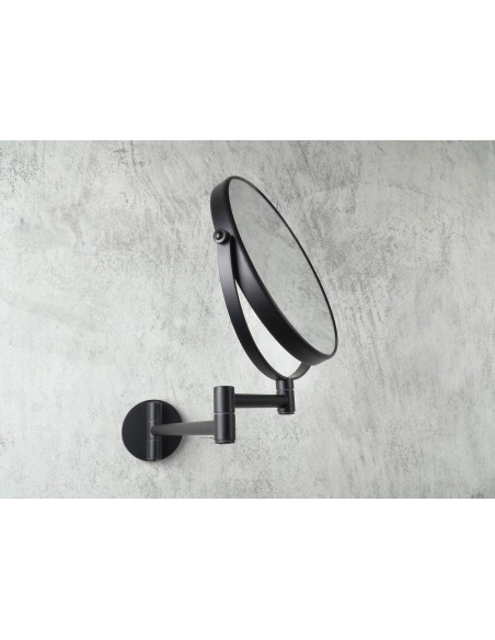 Deante apaļais kosmētikas spogulis, uz pagarinājuma rokas - divpusējs ADR_N811