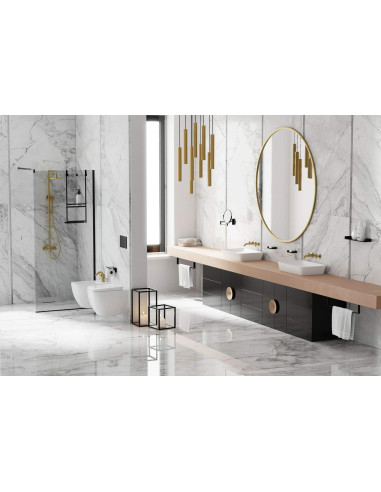 Deante apaļais kosmētikas spogulis, uz pagarinājuma rokas - divpusējs ADR_N811