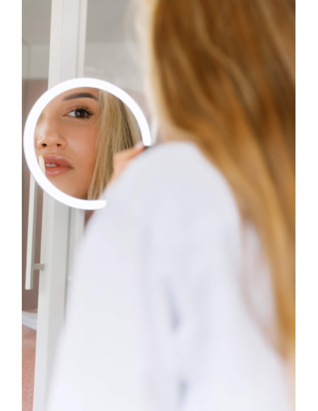 Deante apaļais kosmētikas spogulis, magnētisks - LED apgaismojums ADR_0821