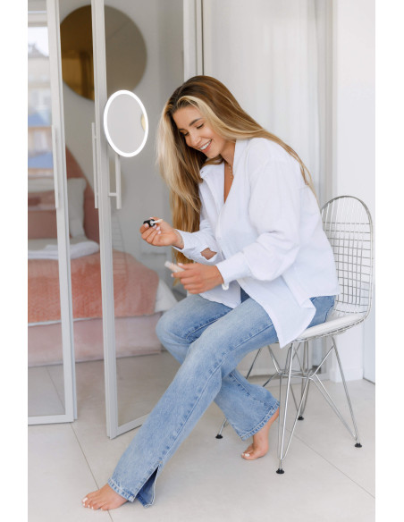 Deante apaļais kosmētikas spogulis, magnētisks - LED apgaismojums ADR_0821