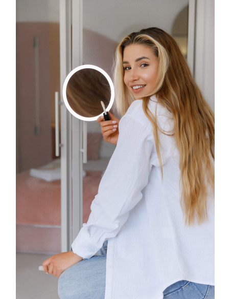 Deante apaļais kosmētikas spogulis, magnētisks - LED apgaismojums ADR_0821