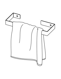 Deante Mokko Pie sienas stiprināms pakaramais, dvieļiem - 30 cm ADM_A611 2