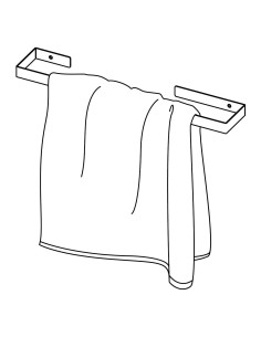 Deante Mokko sienas pakaramais dvieļiem - 60 cm ADM_N621 2