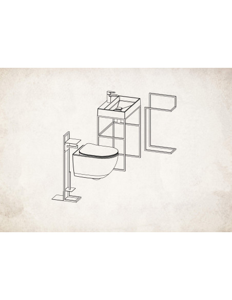 Deante Mokko Grīdas pakaramais, dubultā ADM_N622