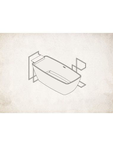 Deante Mokko Grīdas pakaramais, ar plauktu ADM_N632