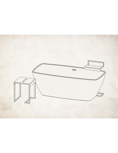 Deante Mokko Stool - vannasistabas galds ADM_N51T 2