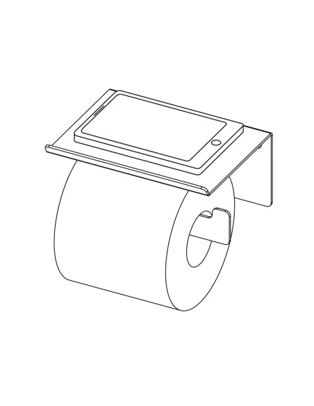 Deante Mokko Tualetes papīra turētājs, piestiprināms pie sienas - ar plauktu ADM_N221