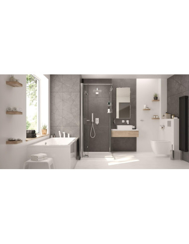 Deante apaļais tualetes papīra turētājs, pie sienas - ar plauktu ADR_0221