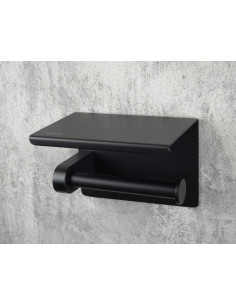 Deante apaļais tualetes papīra turētājs, stiprinājums pie sienas - ar plauktu ADR_N221 2