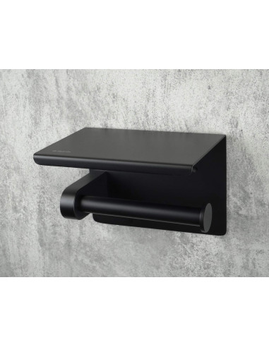 Deante apaļais tualetes papīra turētājs, stiprinājums pie sienas - ar plauktu ADR_N221