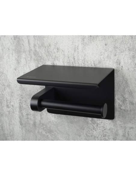 Deante apaļais tualetes papīra turētājs, stiprinājums pie sienas - ar plauktu ADR_N221