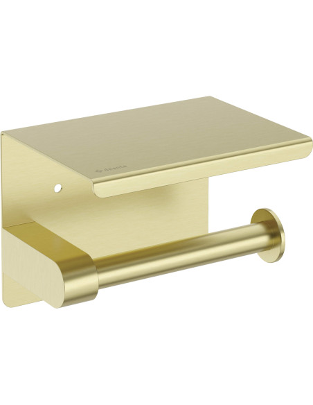 Deante apaļais tualetes papīra turētājs, piestiprināms pie sienas - ar plauktu ADR_R221