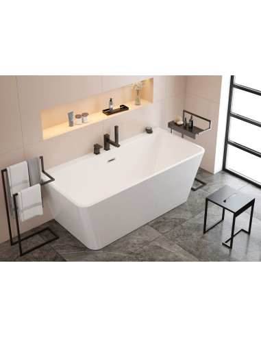 Deante Hiacynt akrila vanna, pie sienas piestiprināma/brīvi stāvoša, taisnstūrveida - 160 cm KDH_016W